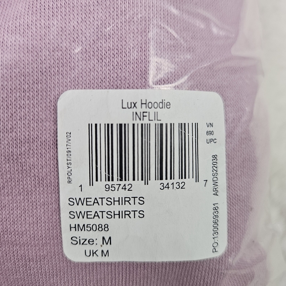 Reebok Oversized Hooded Lux Pink Hoodie Sweatshirt Women's Size Medium - Picture 6 of 6